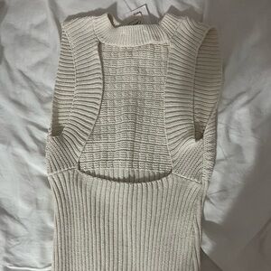 MANGO side slit knit dress